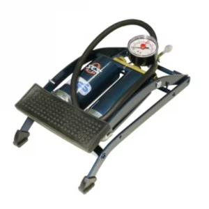 Doppelkolben-Fußluftpumpe mit Manometer